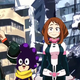 Bakugo, Mineta, Uraraka, and Midoriya.